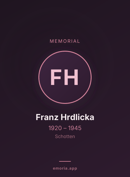 Memorial portrait of Franz Hrdlicka