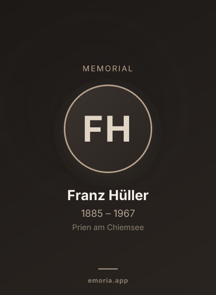 Memorial portrait of Franz Hüller