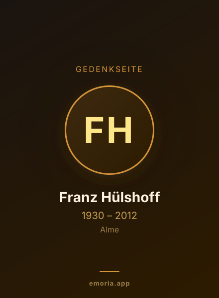 Gedenkportrait von Franz Hülshoff