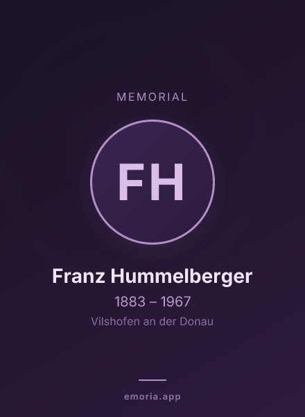 Memorial portrait of Franz Hummelberger