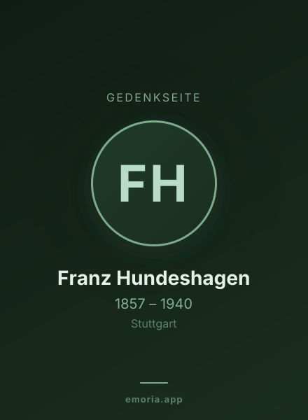 Gedenkportrait von Franz Hundeshagen