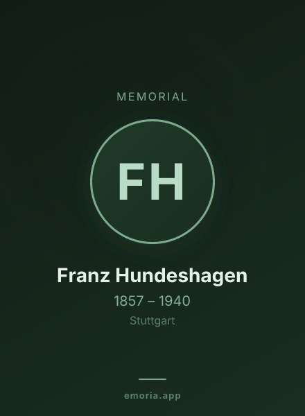 Memorial portrait of Franz Hundeshagen