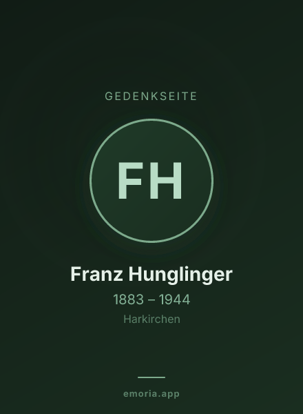 Gedenkportrait von Franz Hunglinger