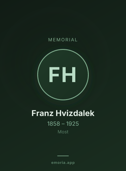 Memorial portrait of Franz Hvizdalek