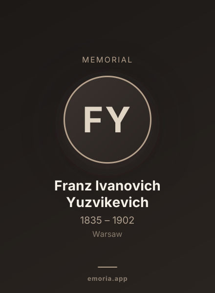 Memorial portrait of Franz Ivanovich Yuzvikevich
