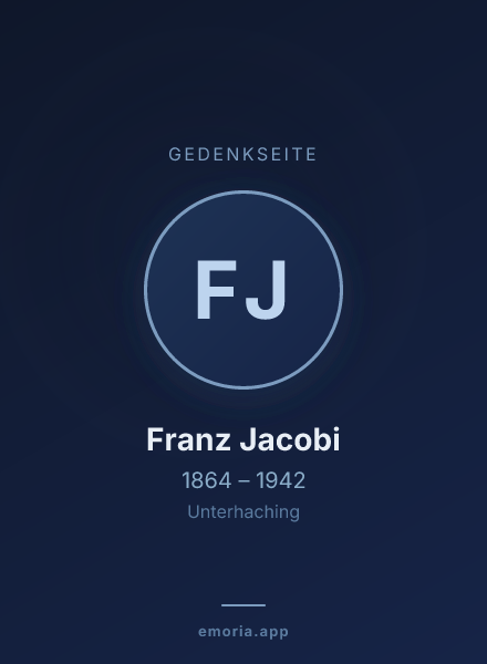 Gedenkportrait von Franz Jacobi