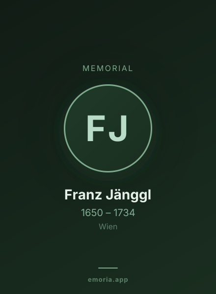 Memorial portrait of Franz Jänggl