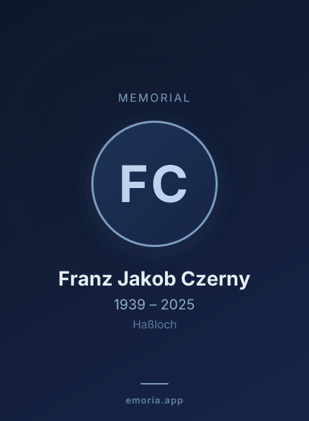 Memorial portrait of Franz Jakob Czerny