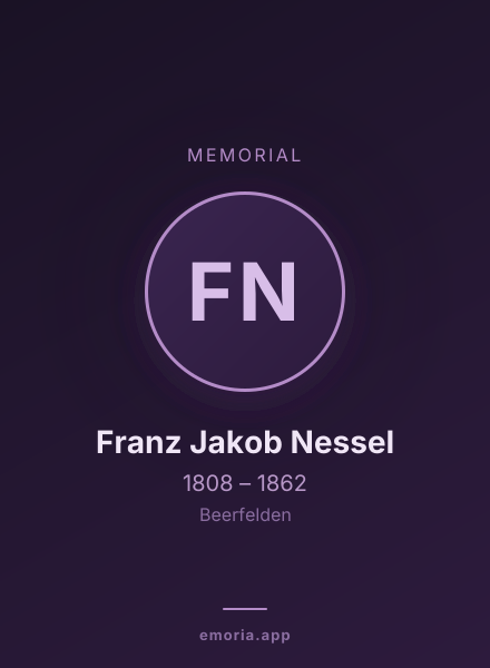 Memorial portrait of Franz Jakob Nessel