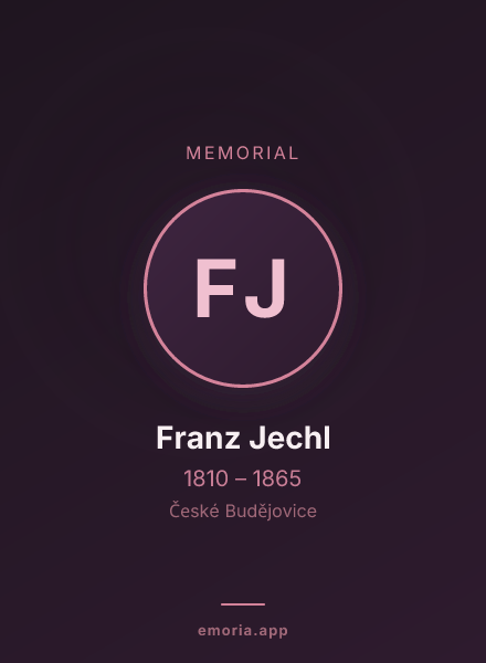 Memorial portrait of Franz Jechl