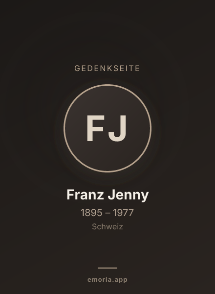 Gedenkportrait von Franz Jenny