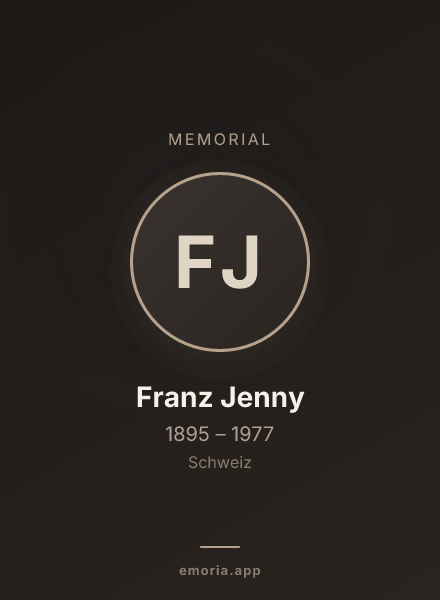 Memorial portrait of Franz Jenny