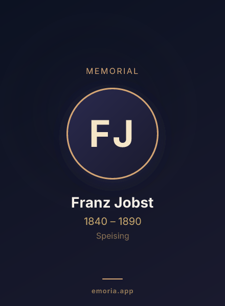 Memorial portrait of Franz Jobst