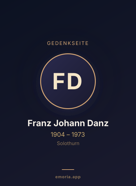 Gedenkportrait von Franz Johann Danz