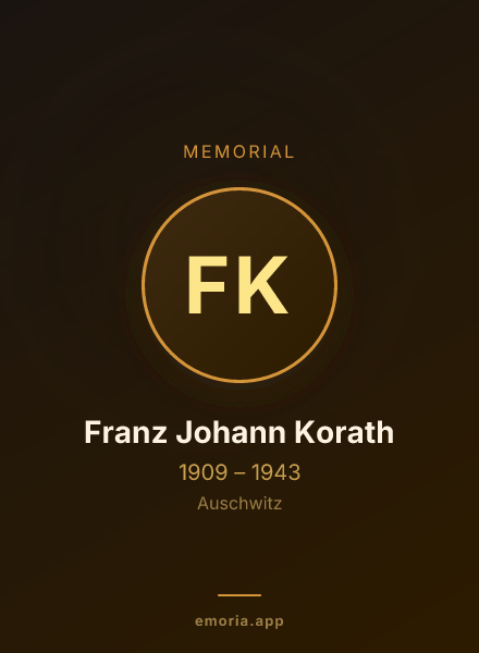 Memorial portrait of Franz Johann Korath