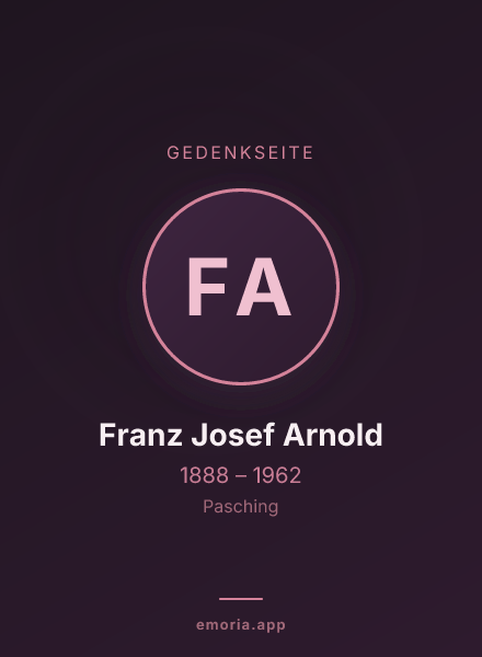 Gedenkportrait von Franz Josef Arnold
