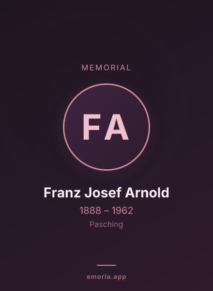 Memorial portrait of Franz Josef Arnold
