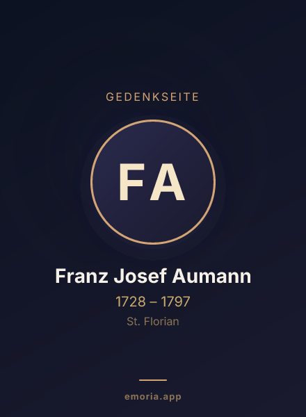 Gedenkportrait von Franz Josef Aumann