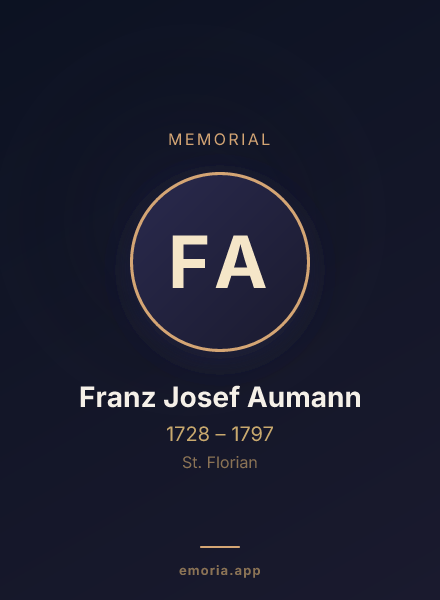 Memorial portrait of Franz Josef Aumann