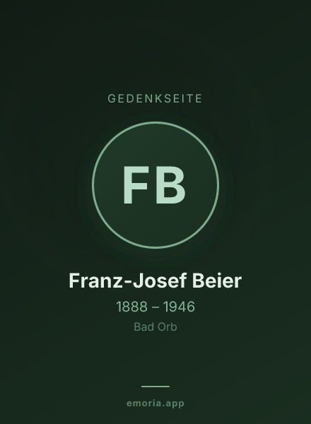 Gedenkportrait von Franz-Josef Beier