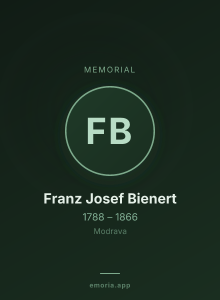 Memorial portrait of Franz Josef Bienert