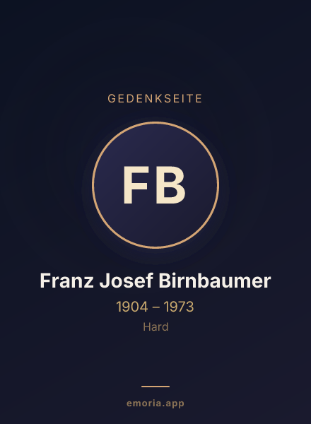 Gedenkportrait von Franz Josef Birnbaumer