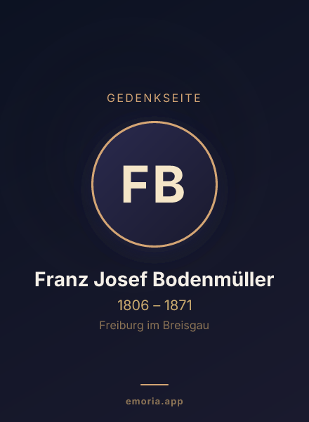 Gedenkportrait von Franz Josef Bodenmüller