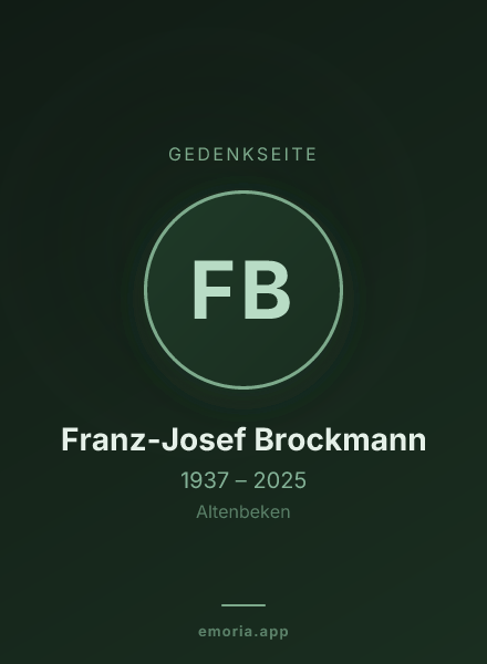 Gedenkportrait von Franz-Josef Brockmann