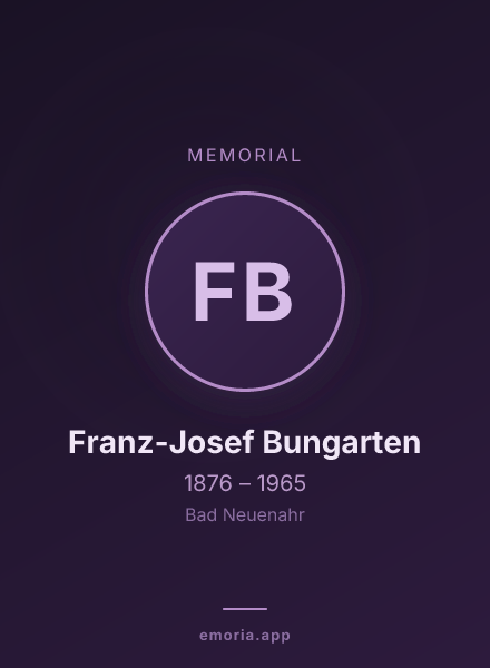 Memorial portrait of Franz-Josef Bungarten