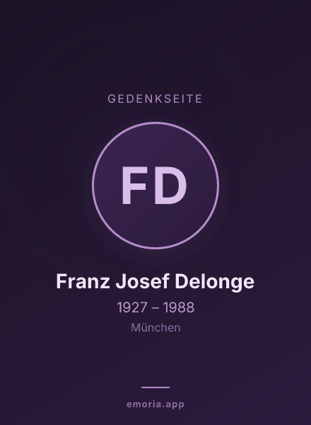 Gedenkportrait von Franz Josef Delonge