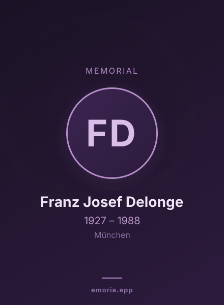 Memorial portrait of Franz Josef Delonge