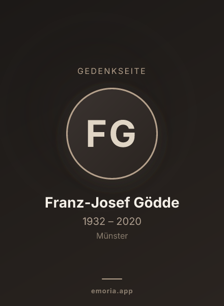 Gedenkportrait von Franz-Josef Gödde