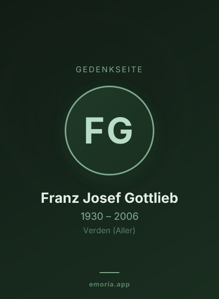 Gedenkportrait von Franz Josef Gottlieb