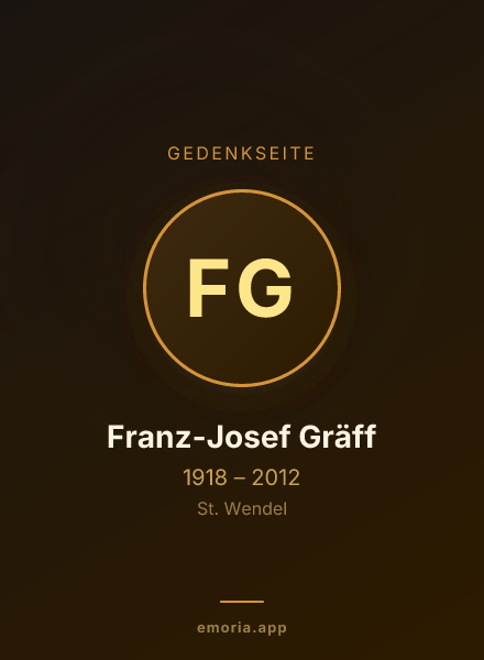 Gedenkportrait von Franz-Josef Gräff