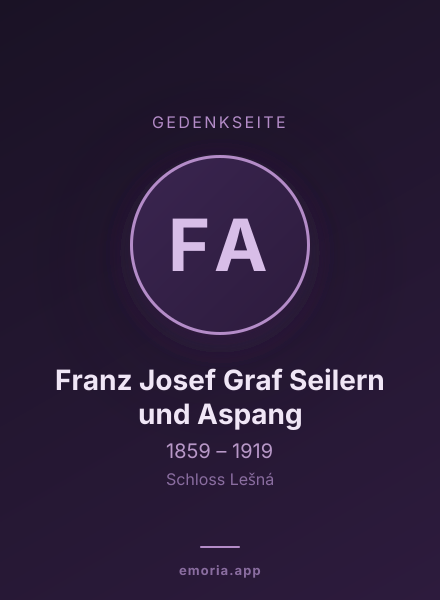 Gedenkportrait von Franz Josef Graf Seilern und Aspang