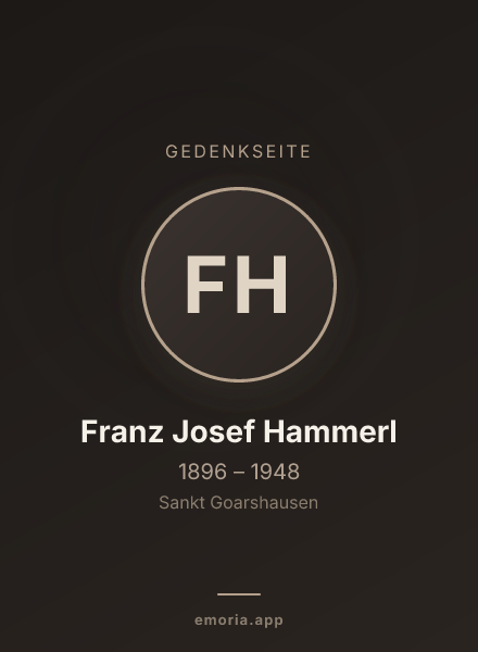 Gedenkportrait von Franz Josef Hammerl