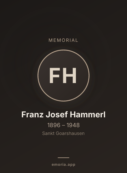 Memorial portrait of Franz Josef Hammerl
