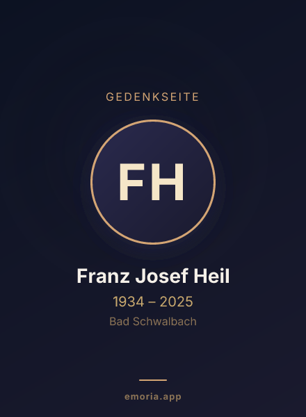 Gedenkportrait von Franz Josef Heil