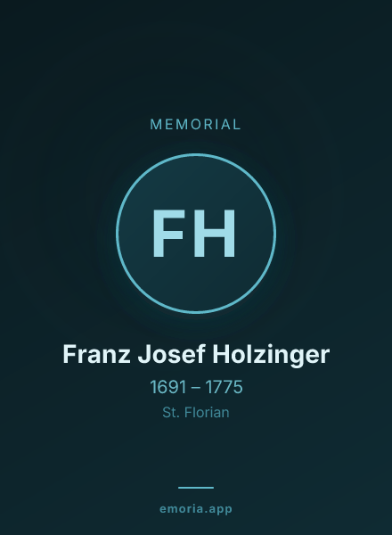 Memorial portrait of Franz Josef Holzinger