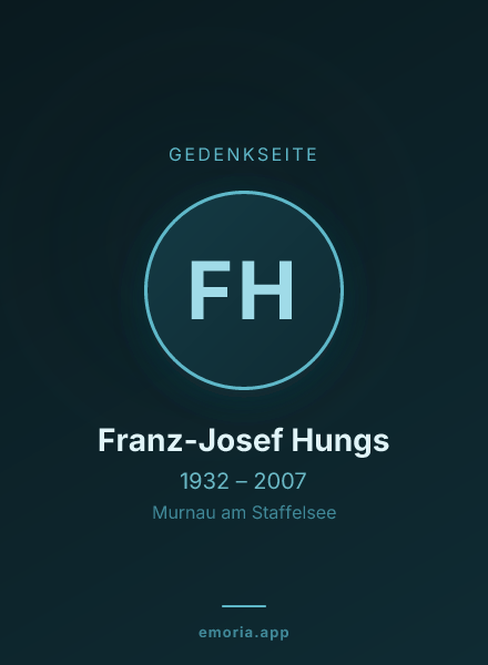 Gedenkportrait von Franz-Josef Hungs