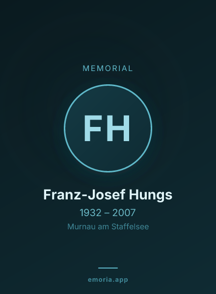 Memorial portrait of Franz-Josef Hungs