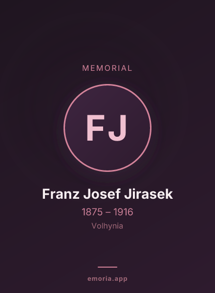 Memorial portrait of Franz Josef Jirasek
