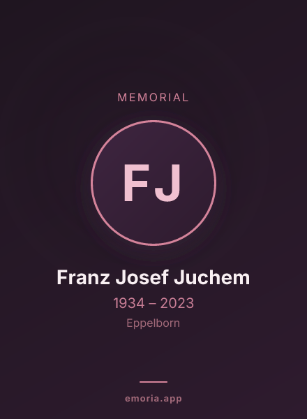 Memorial portrait of Franz Josef Juchem