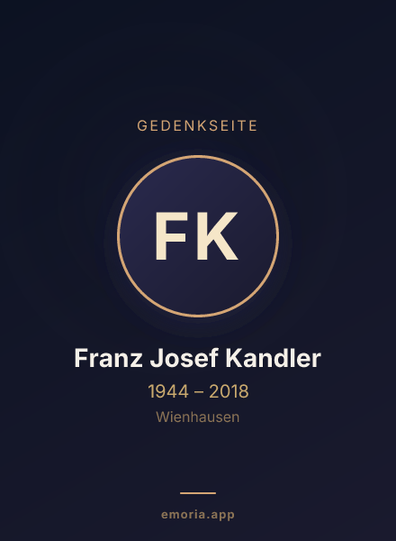 Gedenkportrait von Franz Josef Kandler