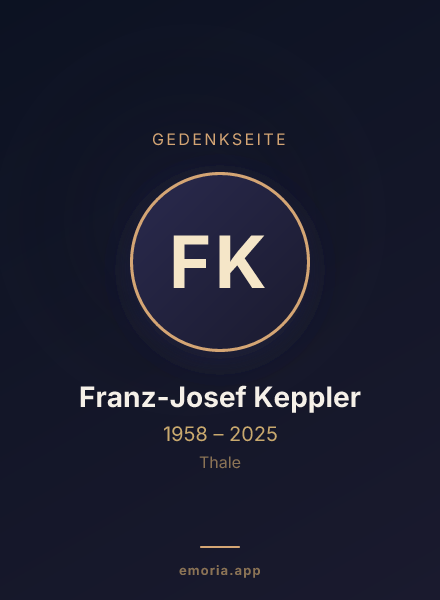 Gedenkportrait von Franz-Josef Keppler