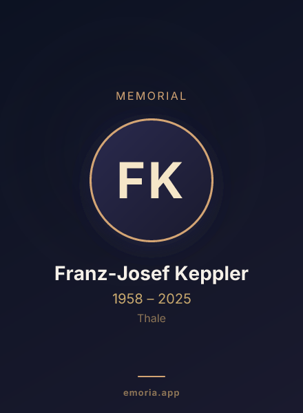 Memorial portrait of Franz-Josef Keppler