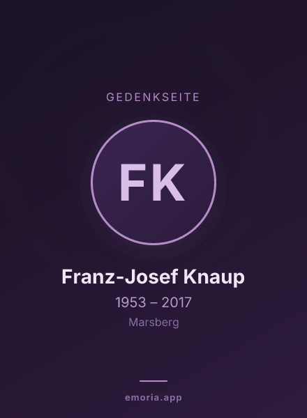 Gedenkportrait von Franz-Josef Knaup