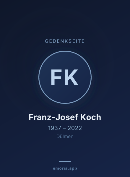 Gedenkportrait von Franz-Josef Koch