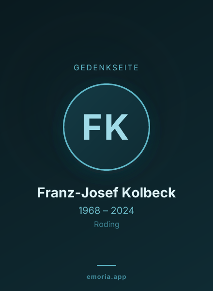 Gedenkportrait von Franz-Josef Kolbeck