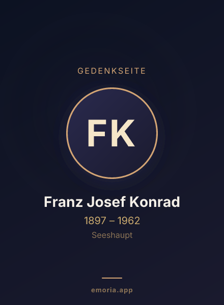 Gedenkportrait von Franz Josef Konrad